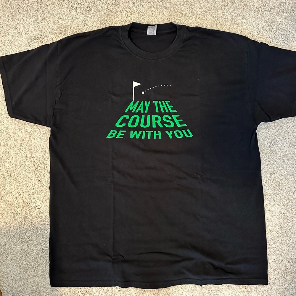 NWT “May The Course Be With You” Golf Tee Shirt, XL